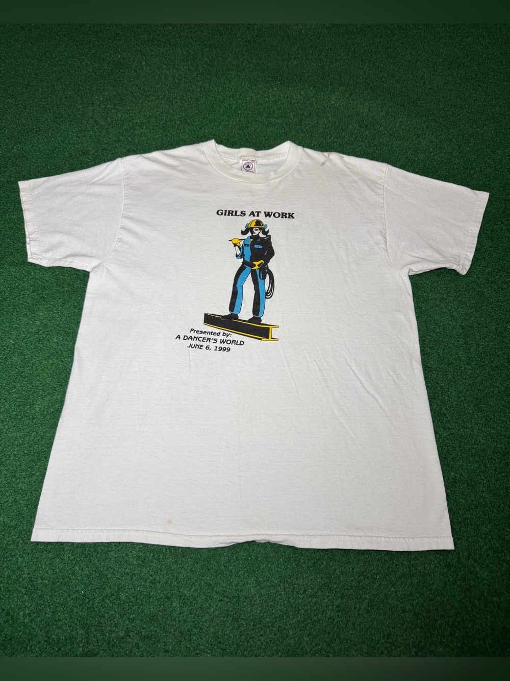 A Dancers World Vintage 90s T Shirt Girls At Work XL Retro Dance Shirt